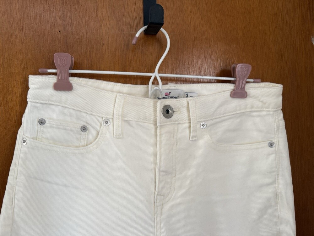 Vineyard Vines corduroy pants womens sz 26 off white stretch $148 ladies - Picture 2 of 3